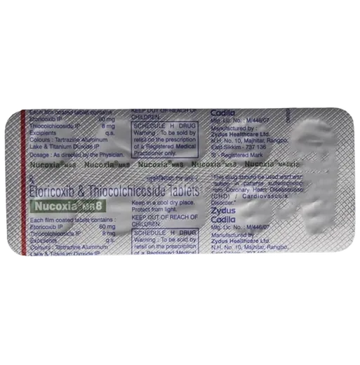 nucoxia mr 8mg tablet 10's